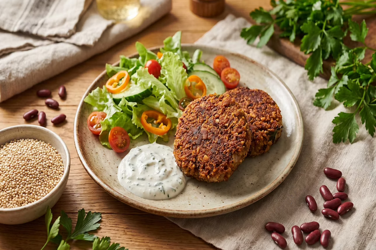 Knusprige Kidneybohnen-Quinoa-Buletten
