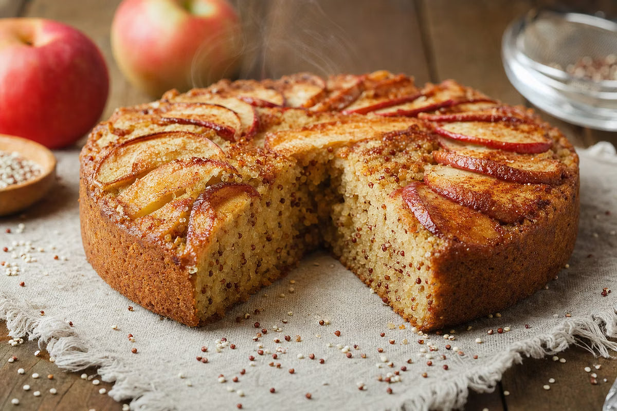 Veganer Quinoa-Apfelkuchen (Rührteig)