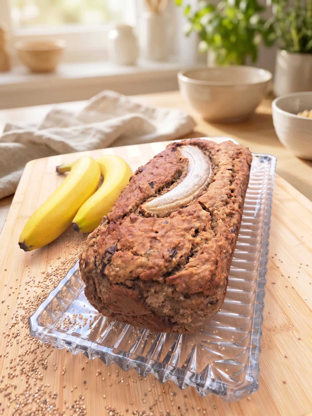 Glutenfreies Bananenbrot mit Quinoa-Mehl