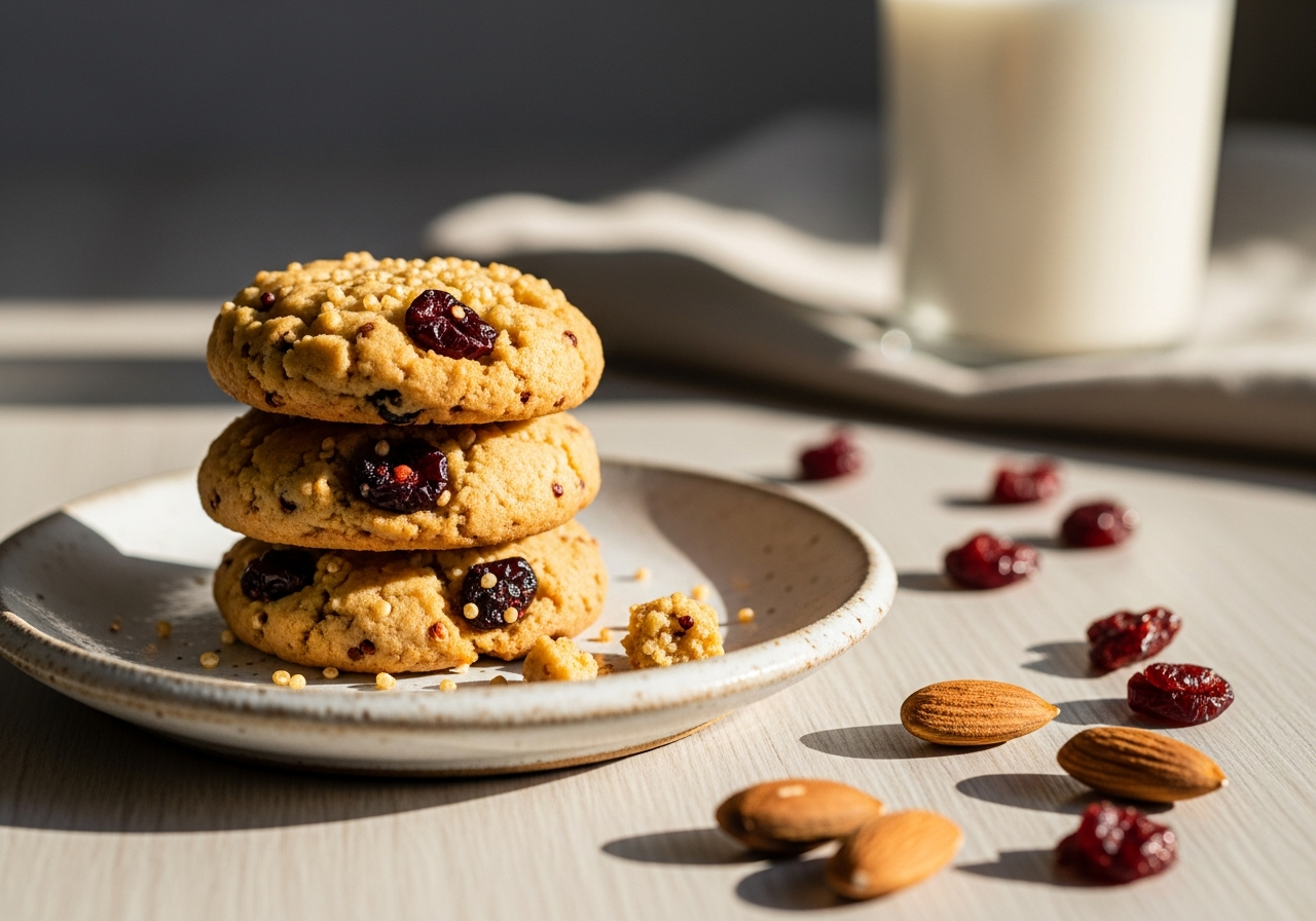 Mandel-Cranberry-Quinoa Kekse
