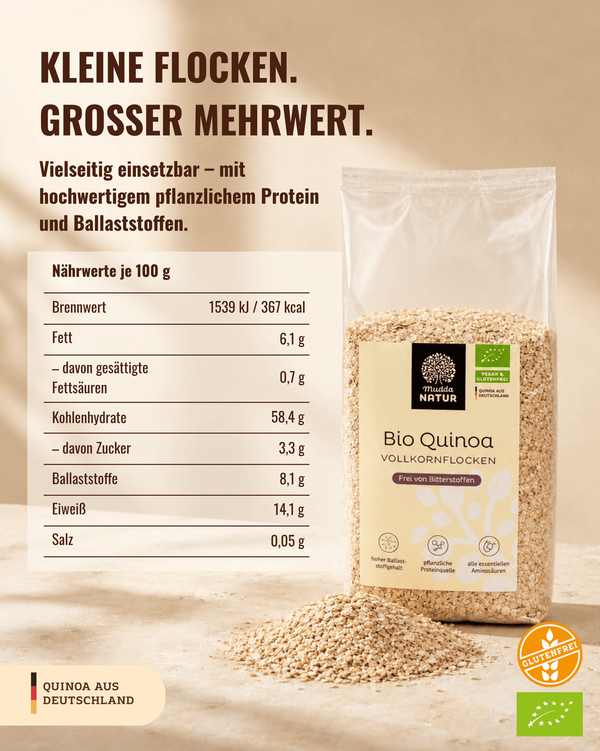 Bio Quinoa Vollkornflocken