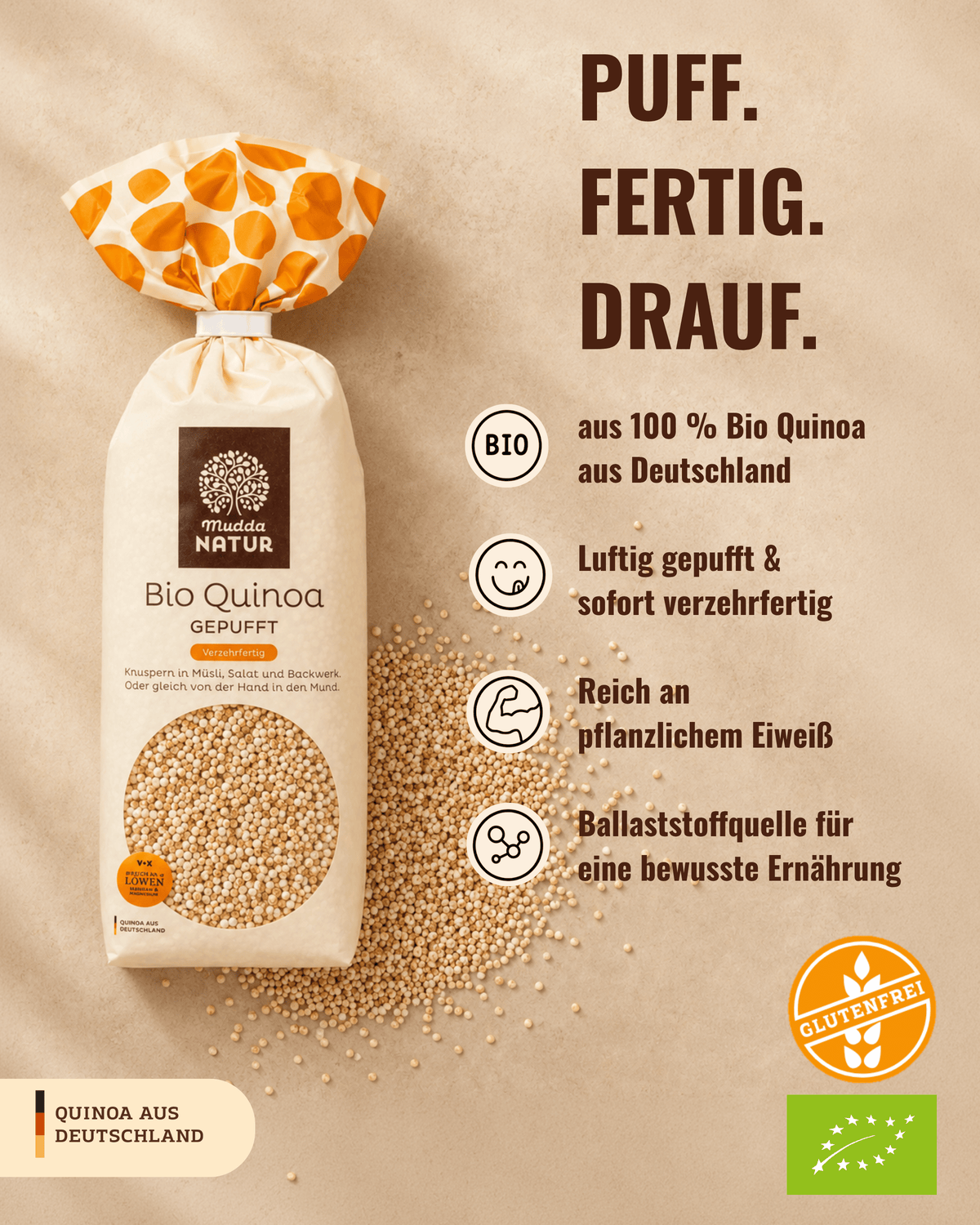 Bio Quinoa -gepufft-