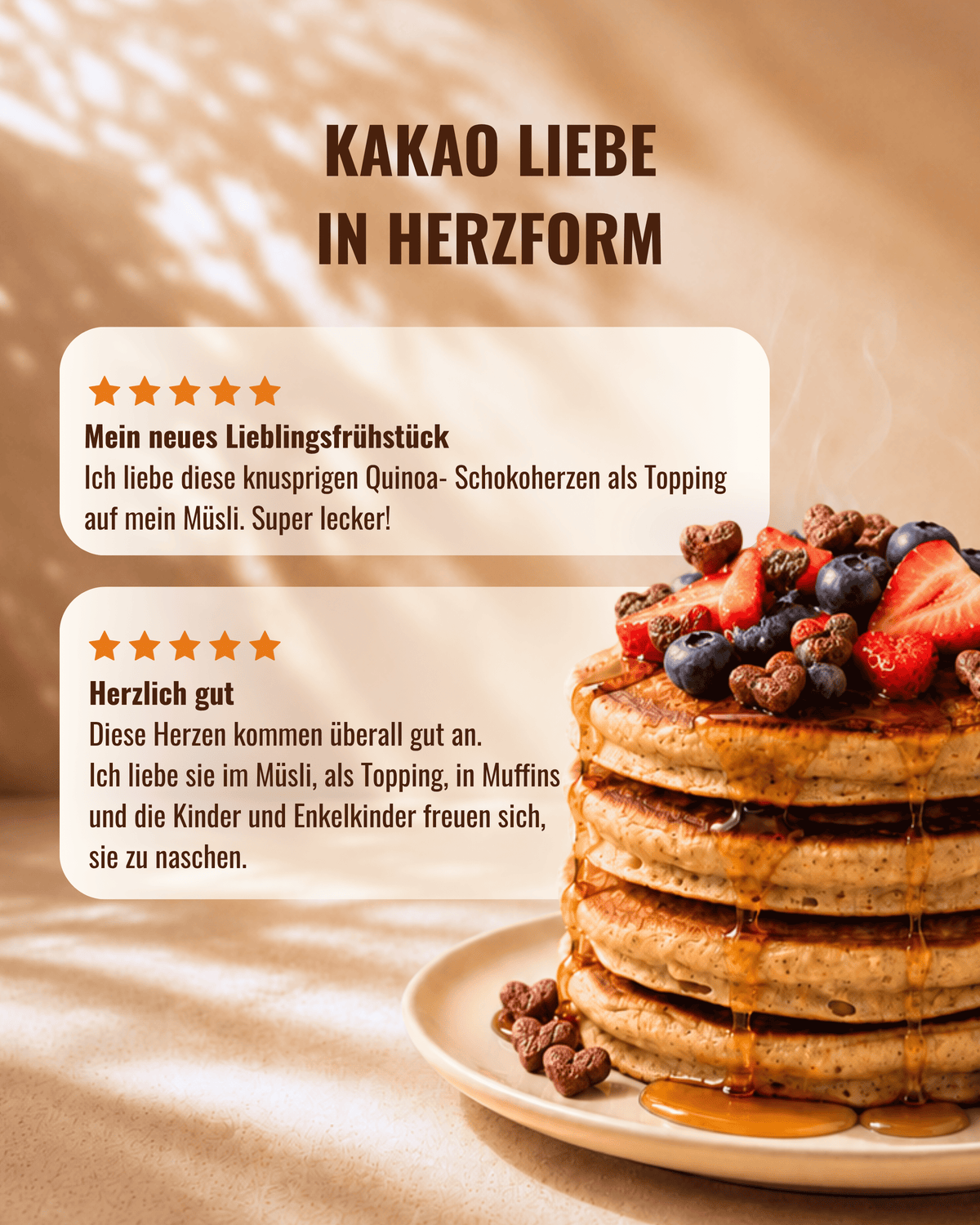 Bio Quinoa Herzflakes -Kakao-