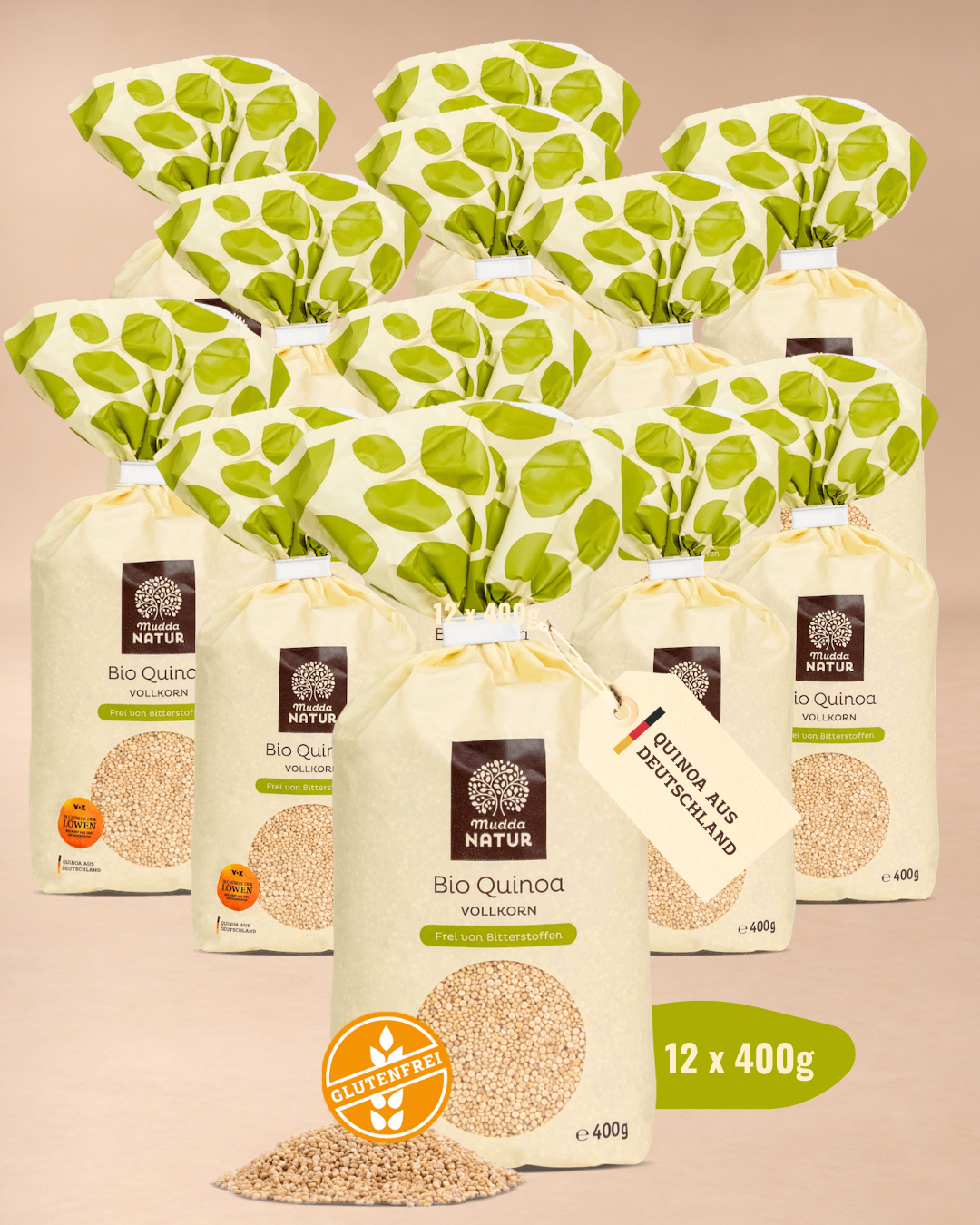 Vollkorn-Quinoa Vorrats-Set 12x400g