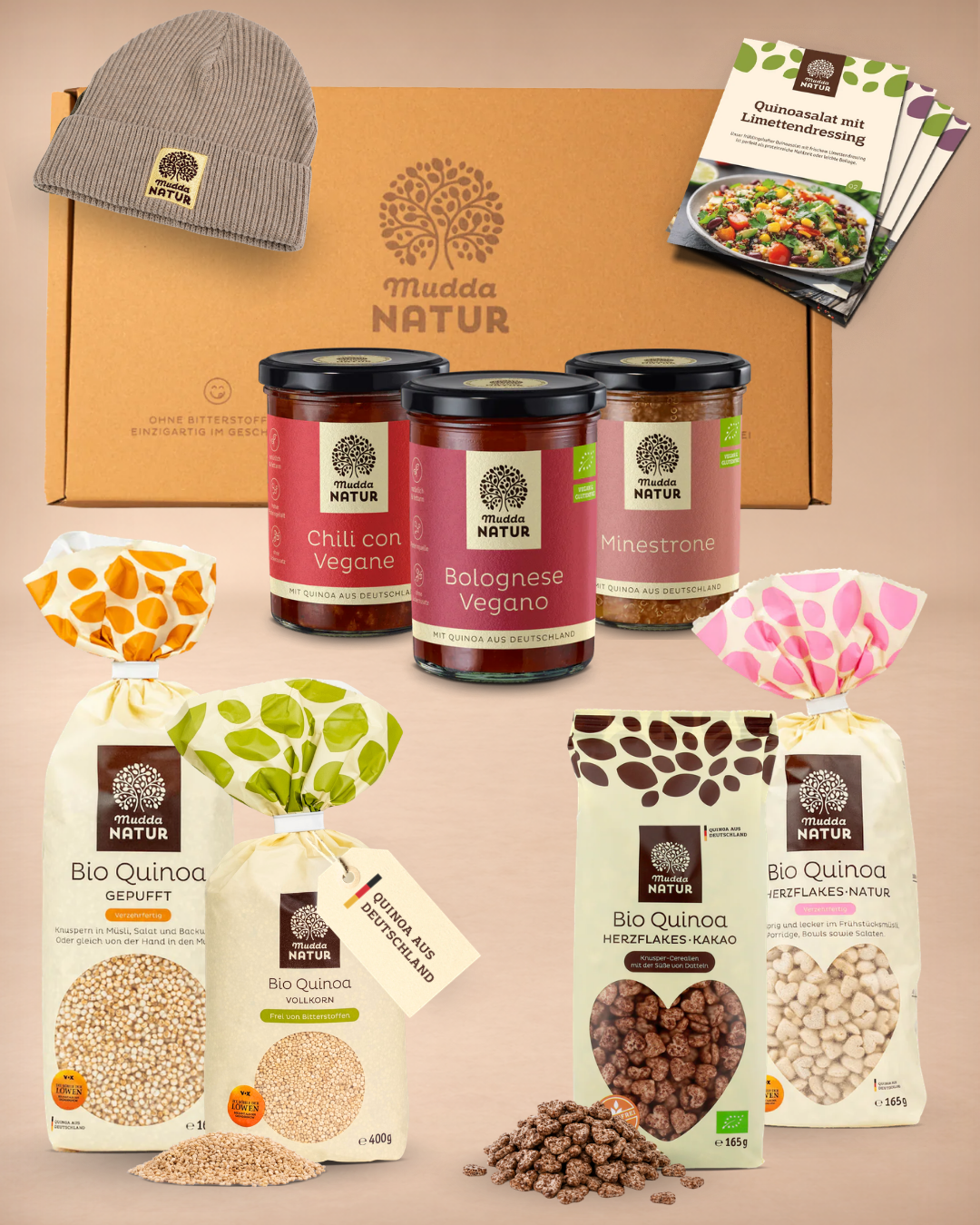 "Behütet von Herzen" Bio Quinoa Geschenkset