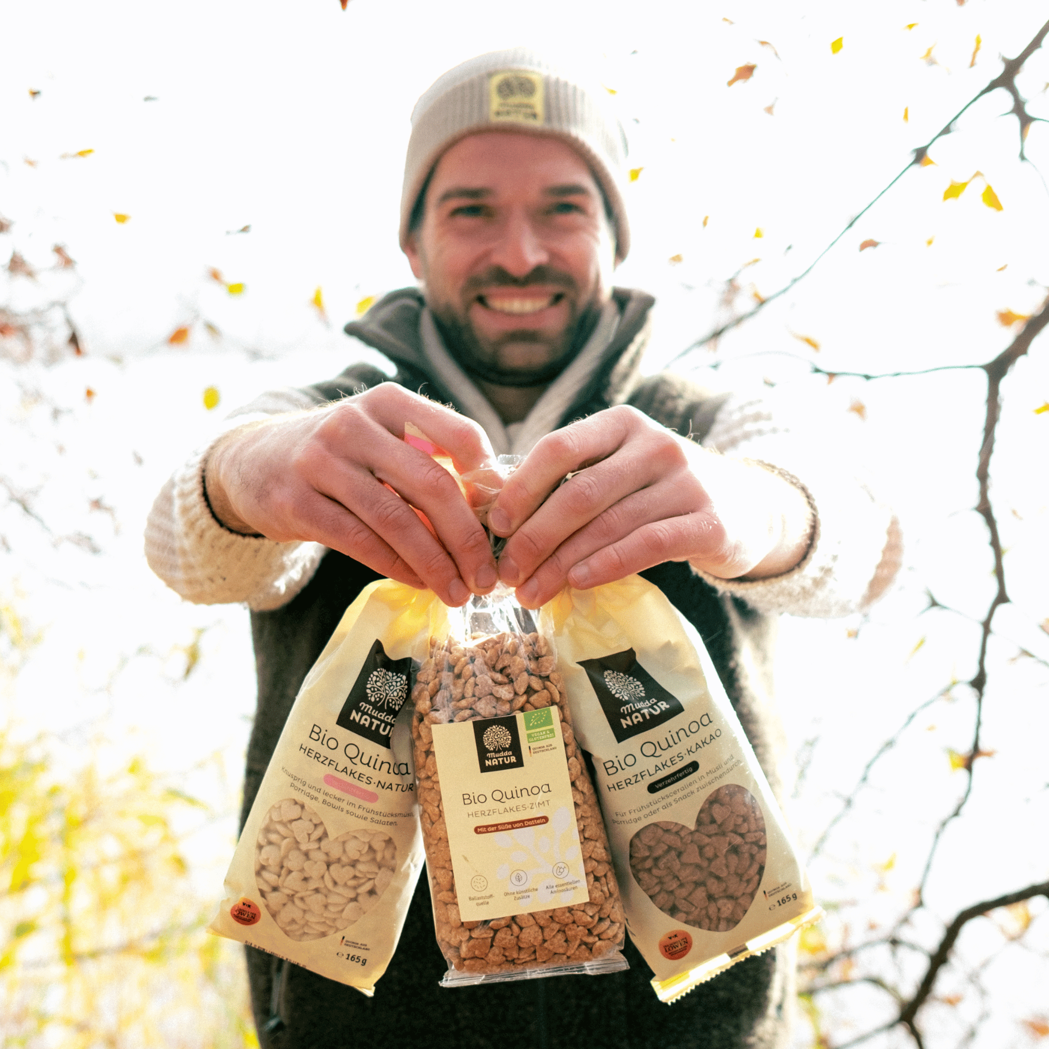 "Knusper Trilogie" Quinoa Herzflakes-Set