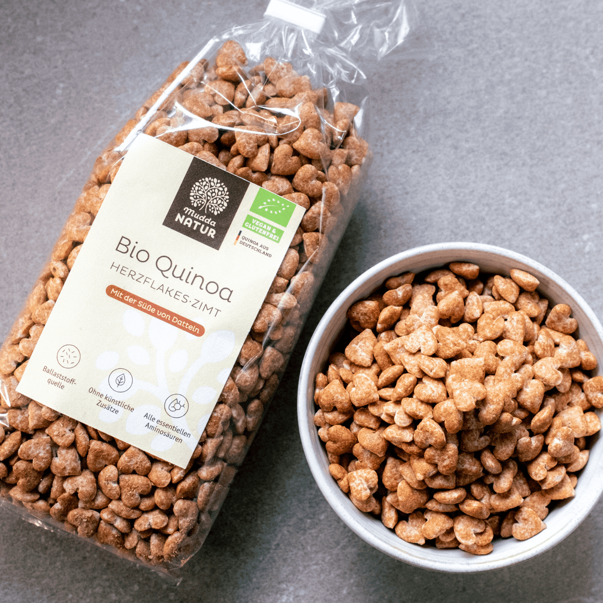 "Knusper Trilogie" Bio Quinoa Herzflakes-Set