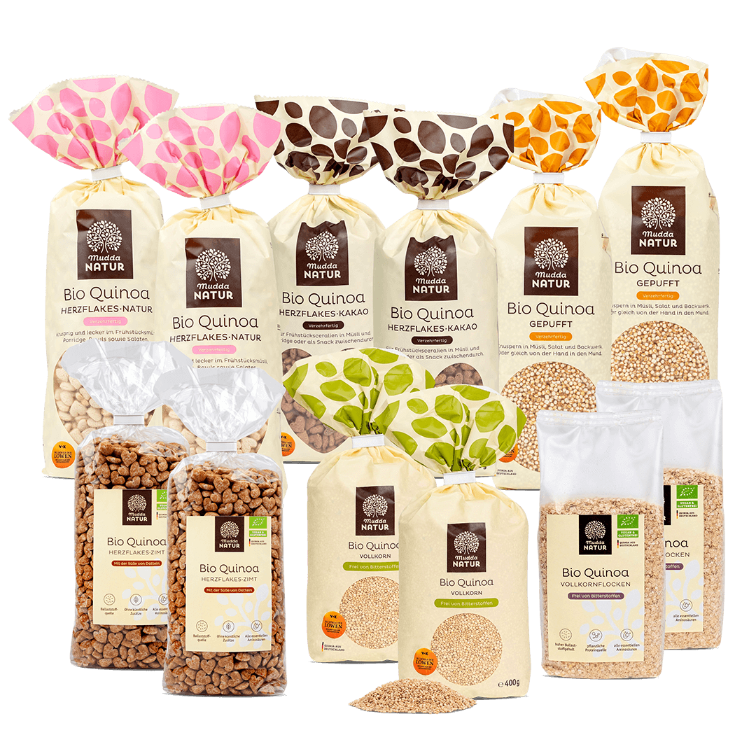 Mudda Natur Frühstückshelden Quinoa-Set – Bio, vegan & glutenfrei