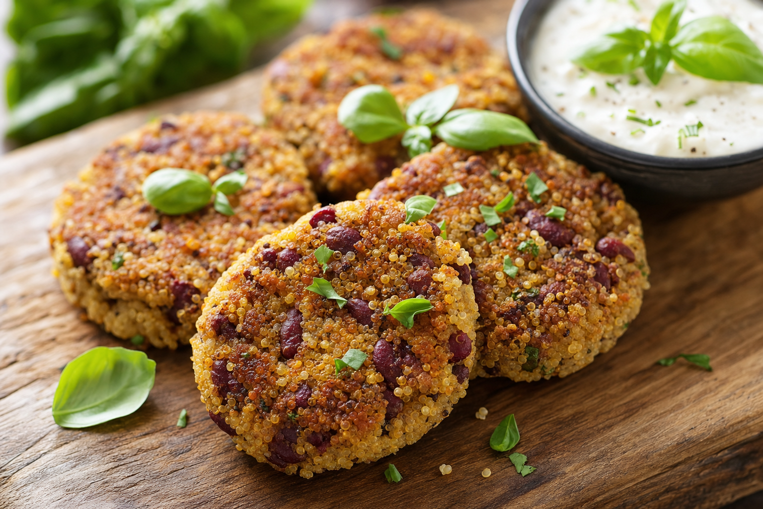 Knusprige Kidneybohnen-Quinoa-Buletten
