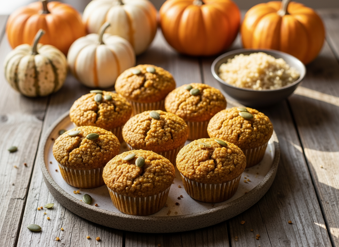 Kürbis-Quinoa-Muffins