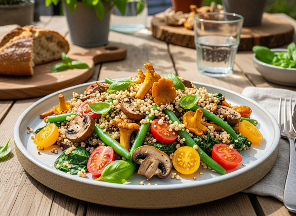 Quinoa-Pfanne mit Pilzen