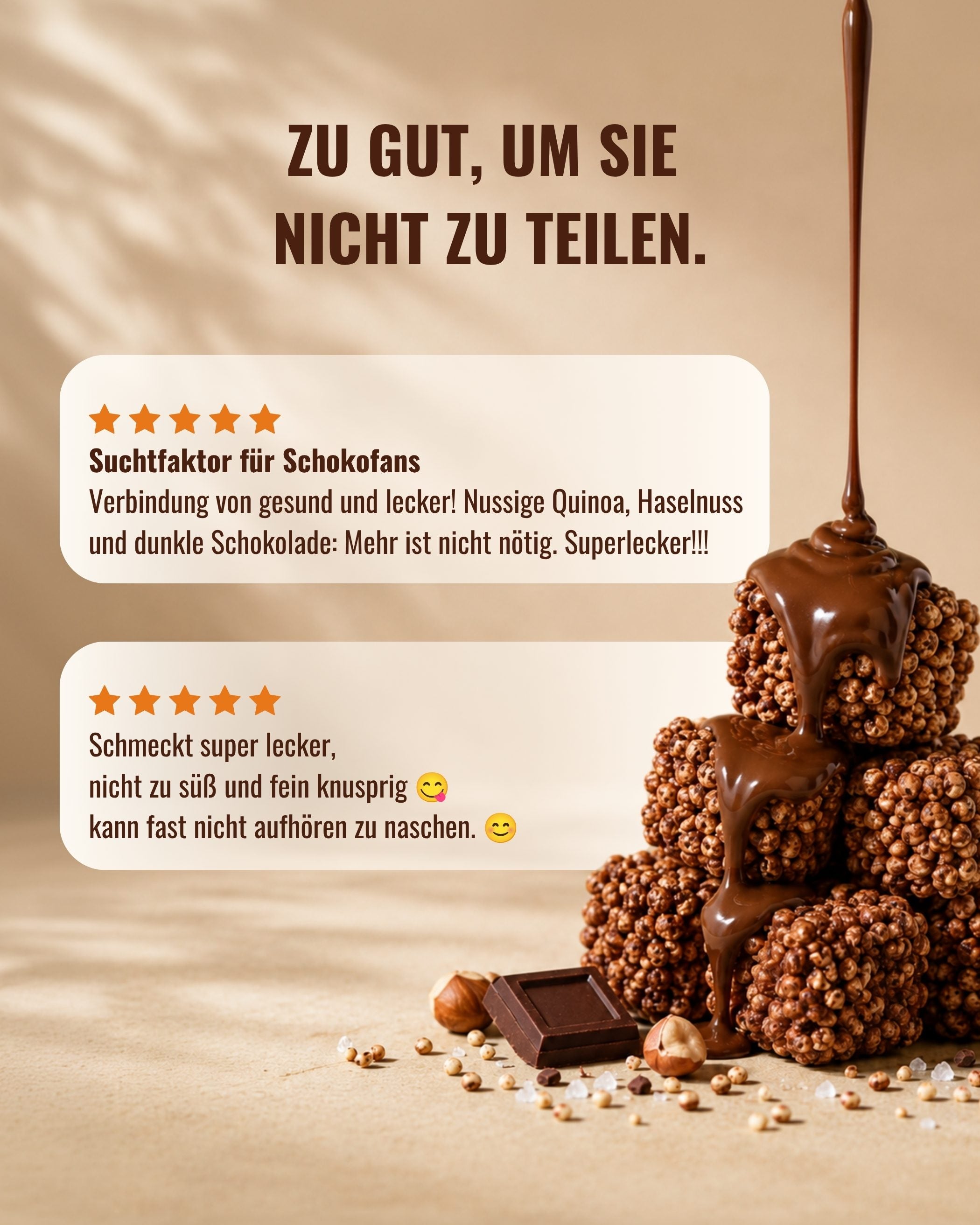 Bio Quinoa Bites mit Haselnuss