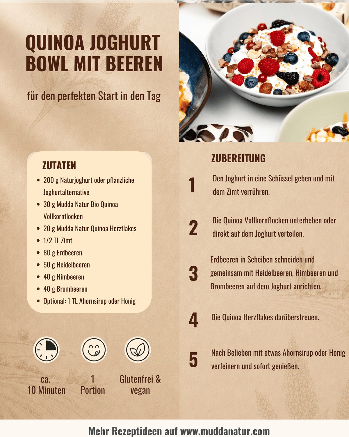 Bio Quinoa Herzflakes -Natur-