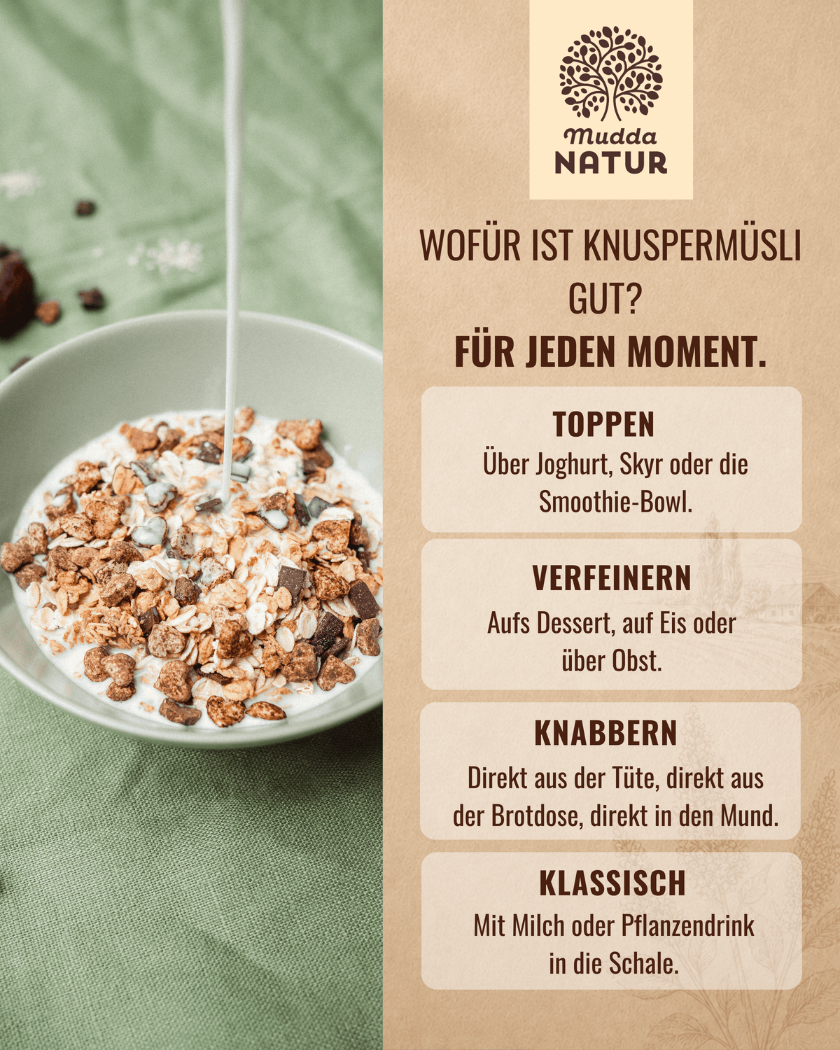 Bio Quinoa Knuspermüsli Schoko