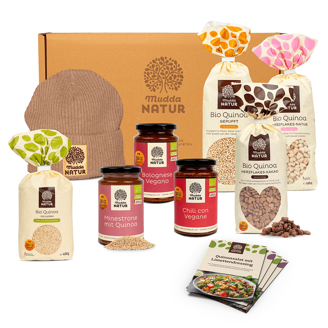 "Behütet von Herzen" Quinoa Geschenkset